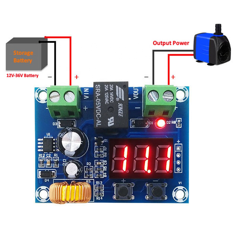 XH-M609 DC 12V-36V защитный модуль для защиты от низкого напряжения