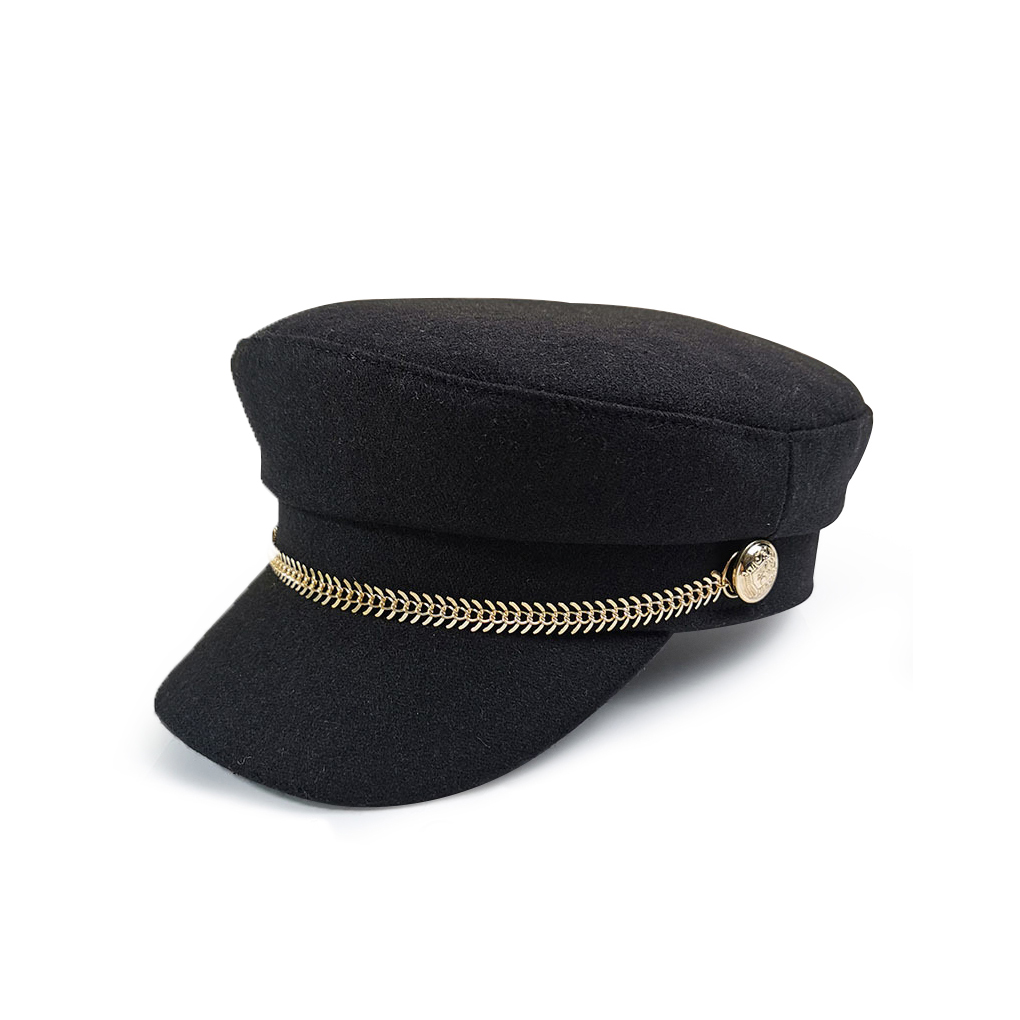 Wholesale Black Wool Military Caps Cadet Hats Patrol Army Cap