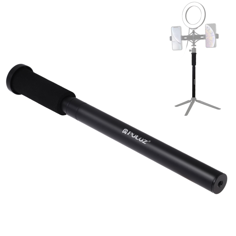 Custom PULUZ Handheld Adjustable Aluminum Alloy Tripod Mount Monopod Extension Central Shaft Rod for LED light Tripod