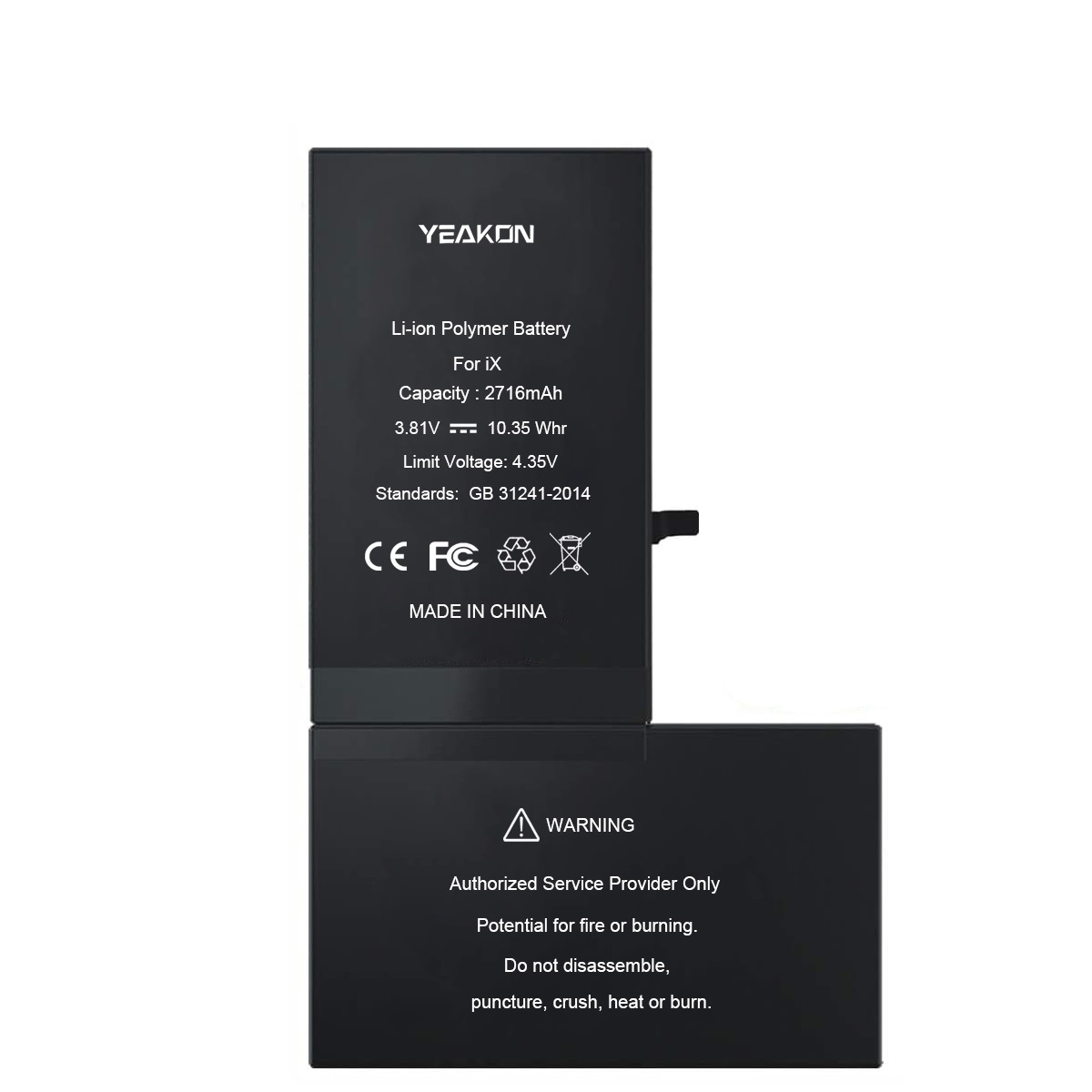Yeakon X IX 8X запасная аккумуляторная батарея для iPhone 5 5S 5C SE, 6, 6S, 6P 6SP 7 7G 7P 8 8G 8P Plus X XS MAX XR 11 12 13 Pro MAX батареи
