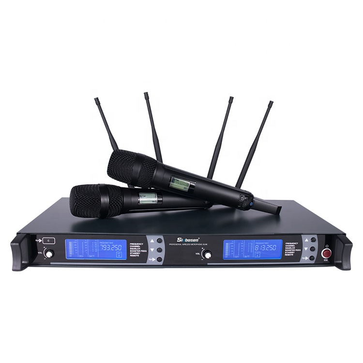 Беспроводная микрофонная система Sinbosen AS-9K UHF, высококлассный Профессиональный 2 ручной микрофон, студийный беспроводной микрофон