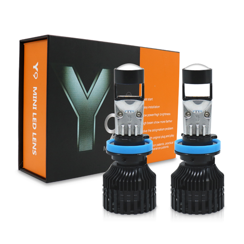 Super Bright 72W Projector lens led headlight Y9 LED H7 H11 9006 led headlight bulb Hi/Lo Beam H4 Focos Luces Led para Carros