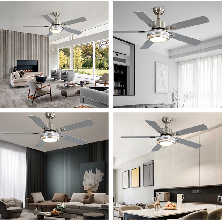 Low Price Remote Control 52 Inch Decorative Indoor Modern Led Ceiling Fan With Light