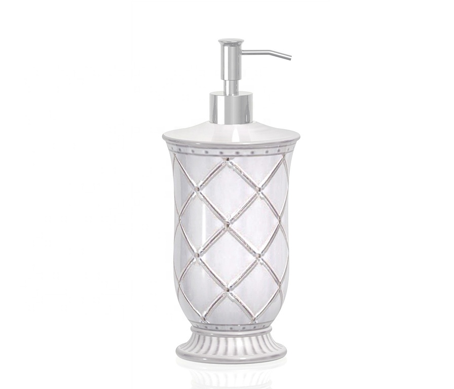 carved stereo painting  spraying resin lotion dispenser