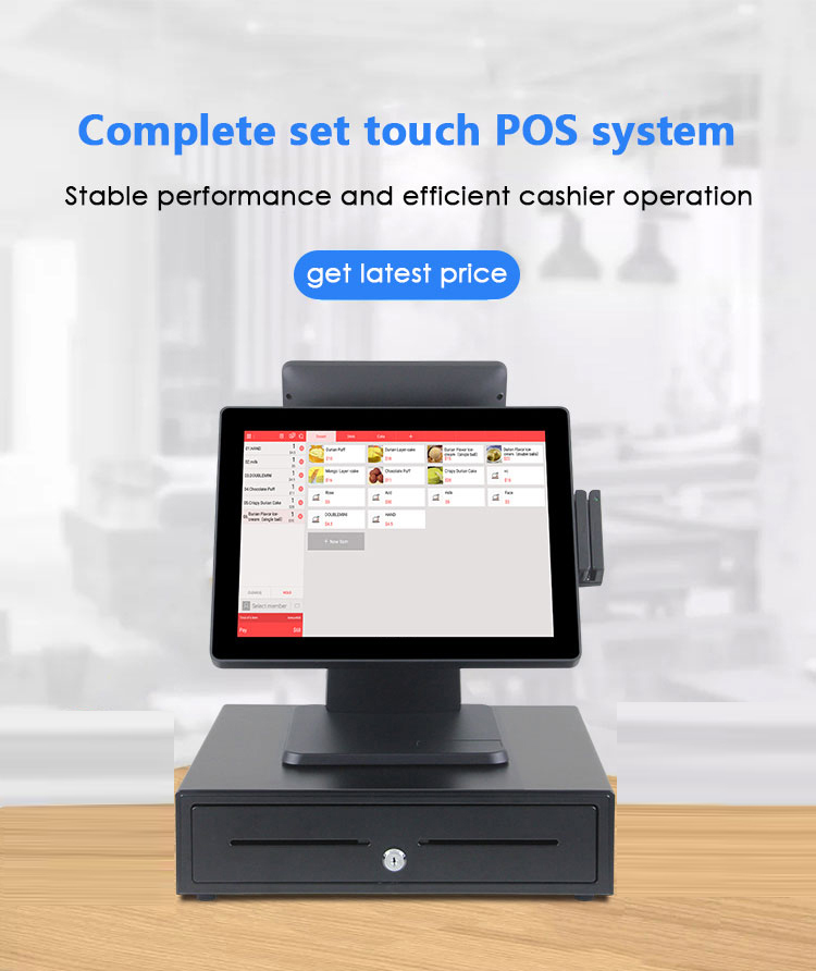 Cheap Touch Screen Pos Cash Register Dual Screen Terminal All In One Pos System