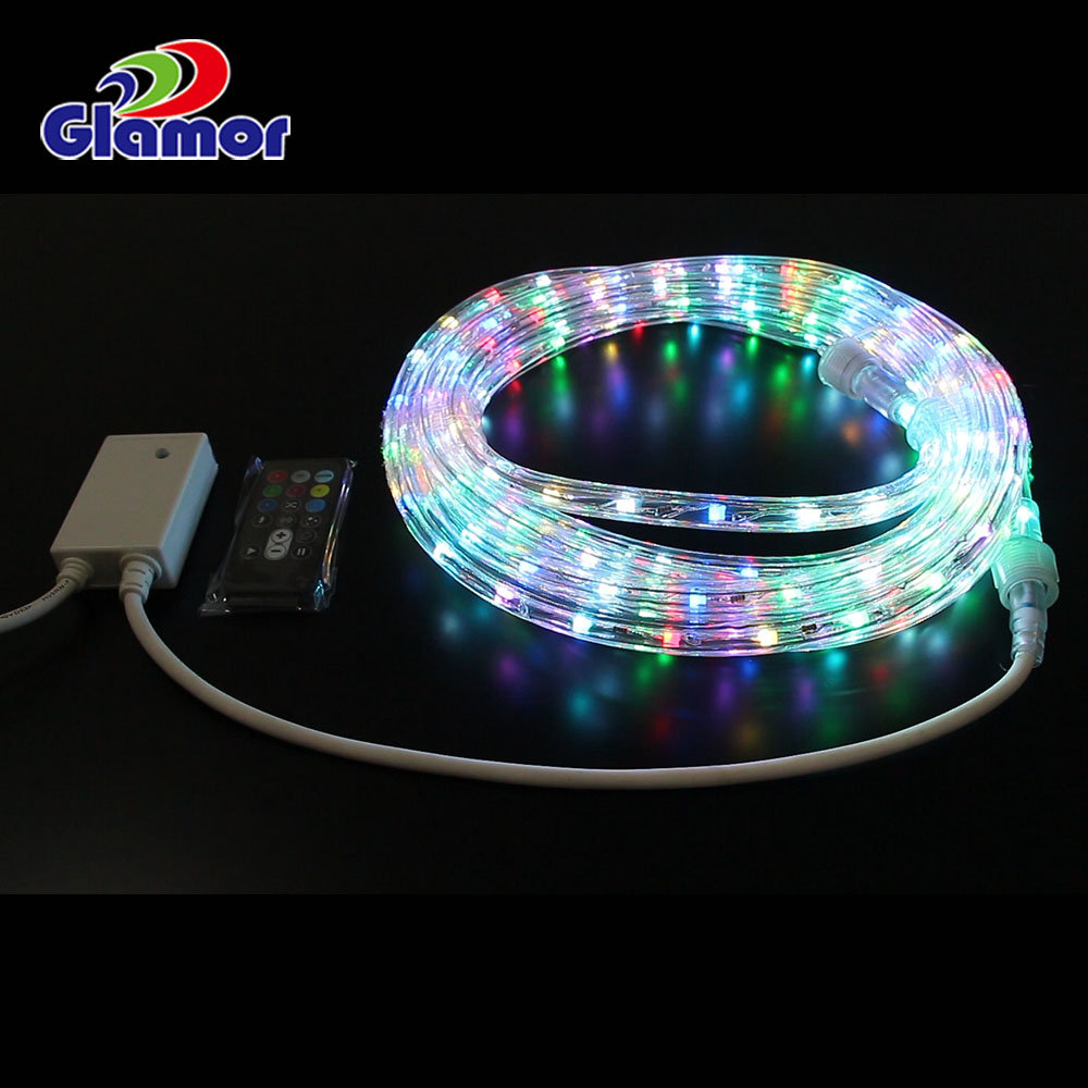 100m glamour RGB saa rope light waterproof color changing IP65 smooth PVC XMAX remote multicolor twinkle christmas rope light