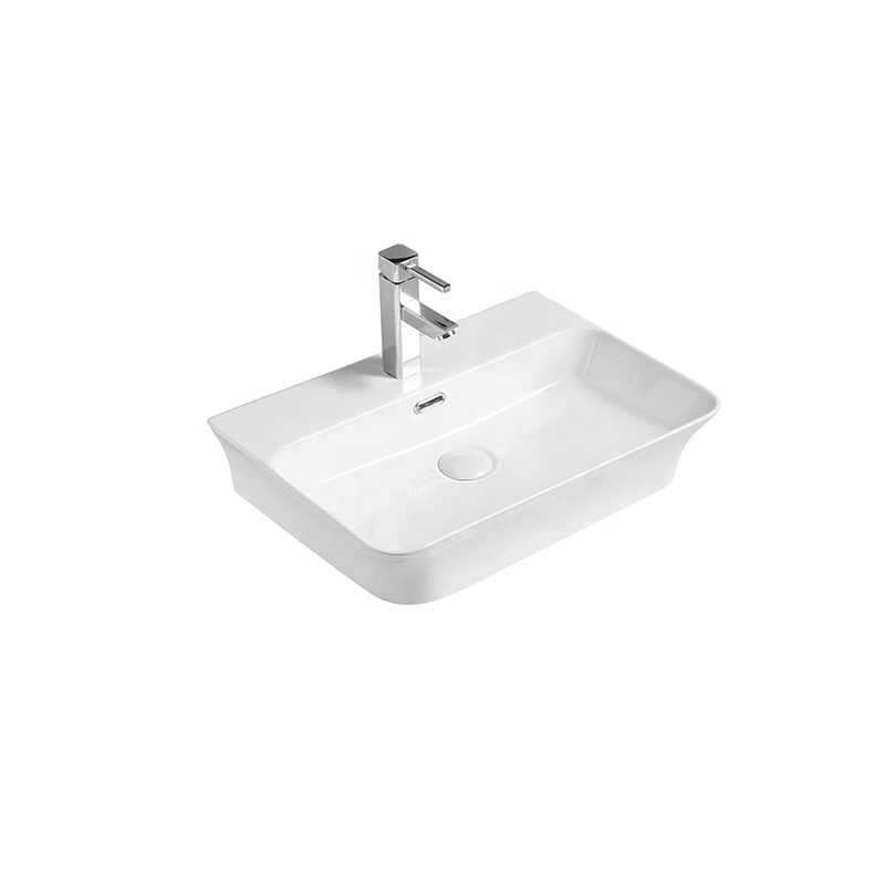 Hot sale elegant design bathroom ceramic above mounted countertop sink basin lavabo