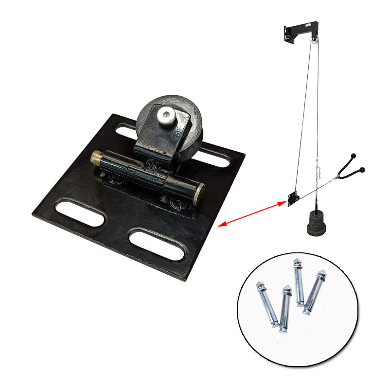 Wall Mounted Fitness Bearing Pulley DIY Lat Pull Down Cable System Attachments Stainless Steel Gym Cable Accessories