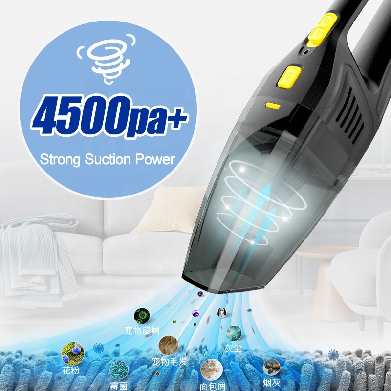605F6662 60W Wireless Car/Home Vacuum Cleaner Wet/Dry Auto Portable Vacuum Cleaner Dust 4500pa+