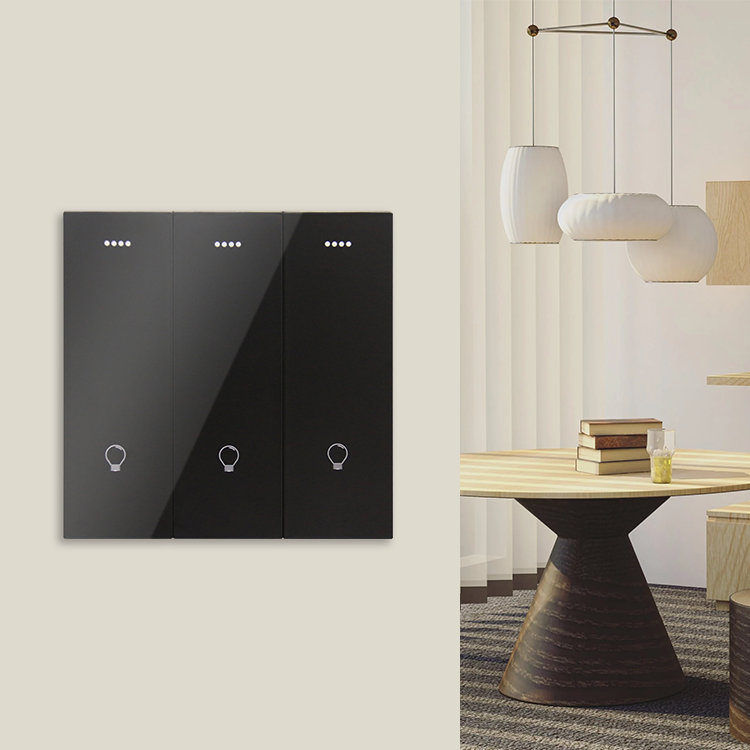 Factory price 3 GANG smart home wifi wireless light switch eu wall light switch push button switch