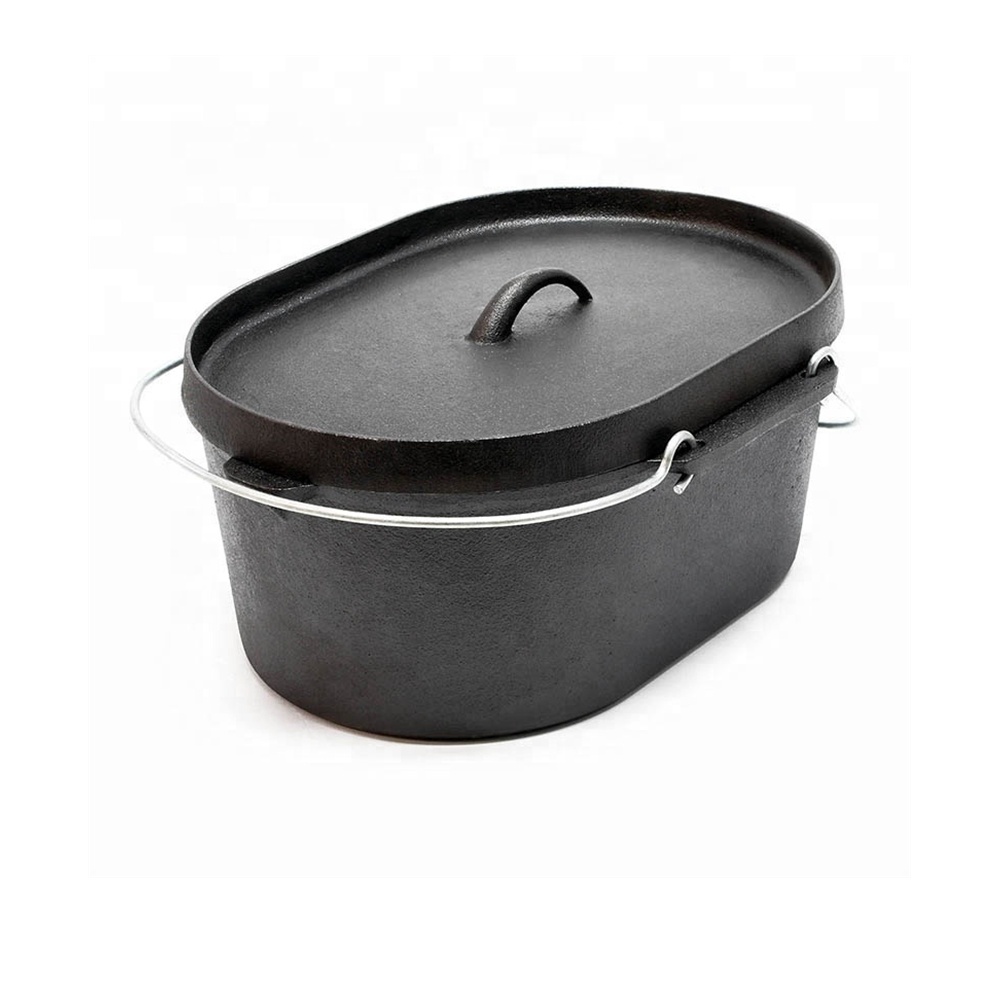 9,5qt Овальный чугунный лагерный голландский духовой шкаф с крышкой