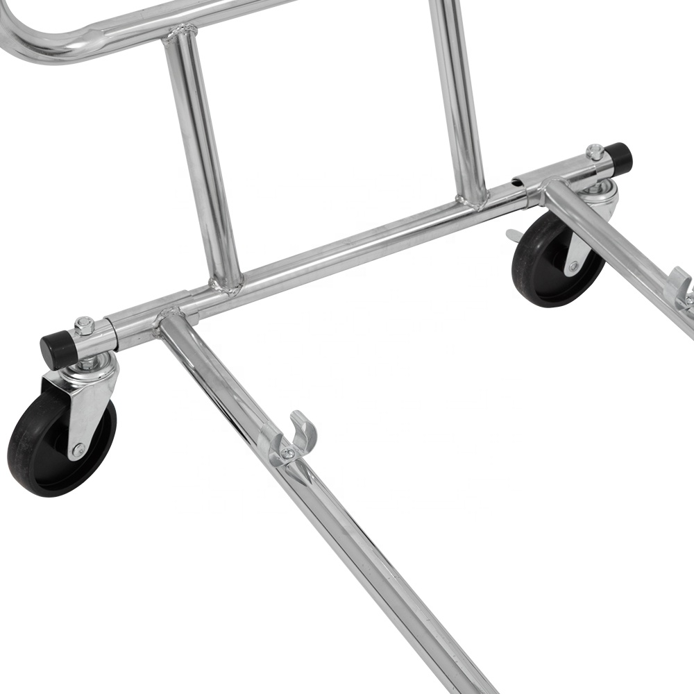 Coat Rack Free Standing With Clothing Garment Metal Rolling Clothes Organizer Wire Rack vertical clothes drying rack