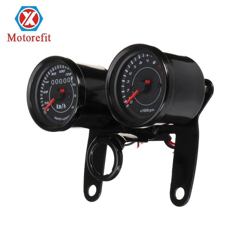 Мотоциклетный Тахометр Motorefit, одометр, спидометр, датчик в комплекте с кронштейном, светодиодный дисплей с подсветкой
