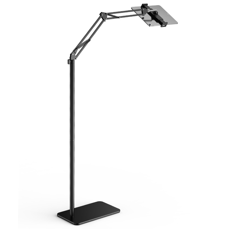 Mobile Cell Stand Adjustable Floor Stand Universal Rotatable Metal Tablet Holder With 360 Degree Long Arm