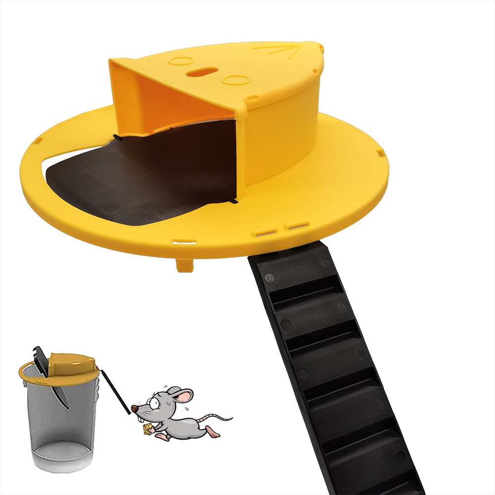 Family Plastic Humane Smart Mouse Trap Flip And Slide N Bucket Lid Rat Multi Catch Rolling Killer No Kill