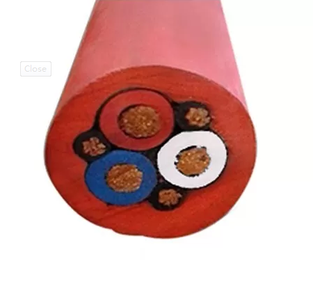 Red Rubber Sheathed Cable With Mobile Metal Shield Monitoring Soft Cable