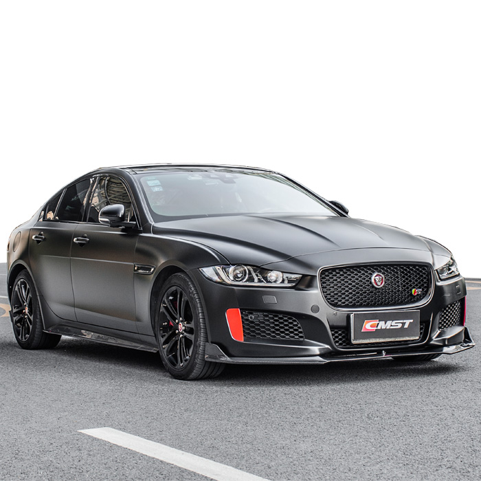 Красивый комплект для тела из углеродного волокна для Jaguar xe CMST, стильная передняя губа, задняя боковая юбка и спойлер багажника, детали для автотюнинга