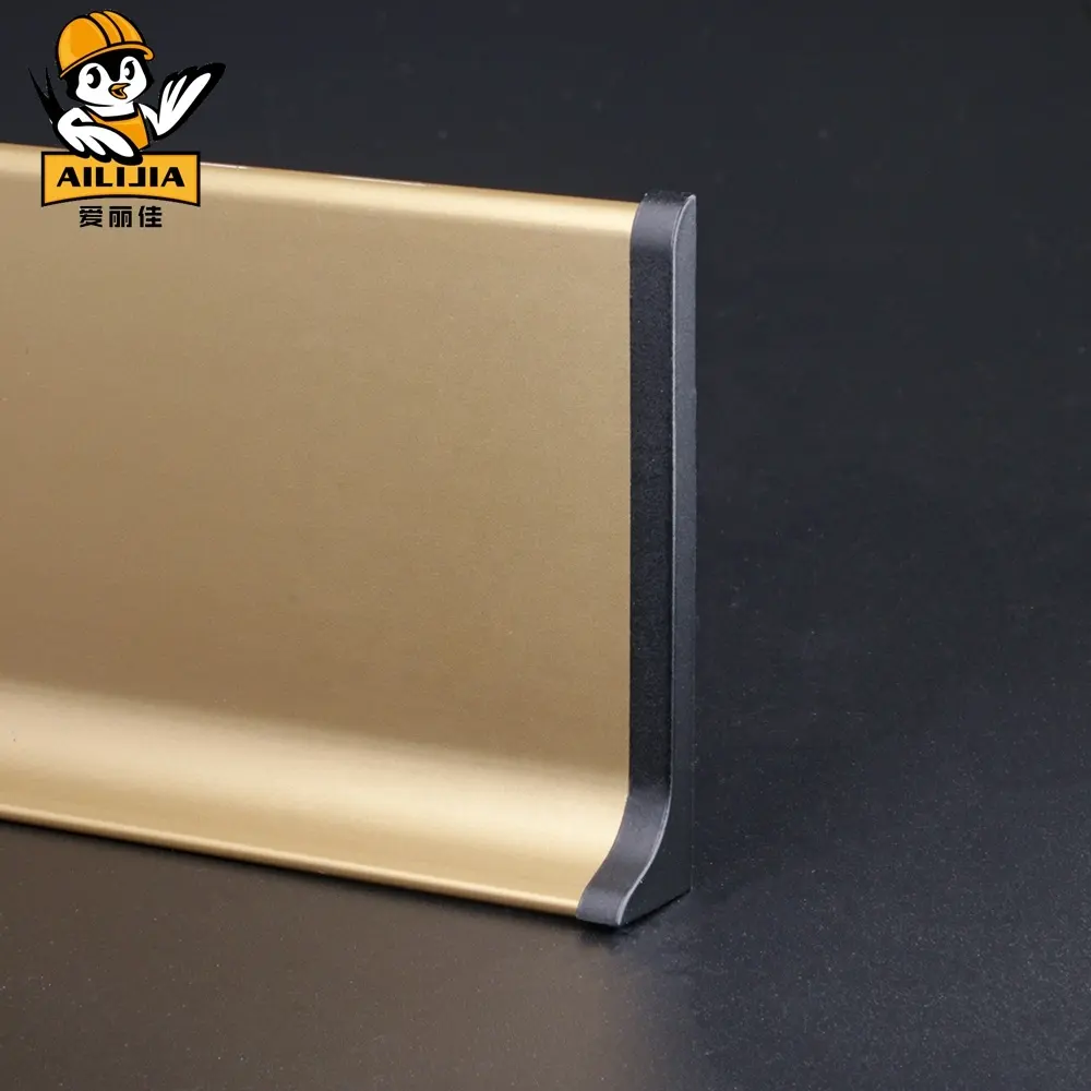 Aluminum Skirting Supplier Fireproof Gold Decorative Wall Aluminum Skirting Baseboard
