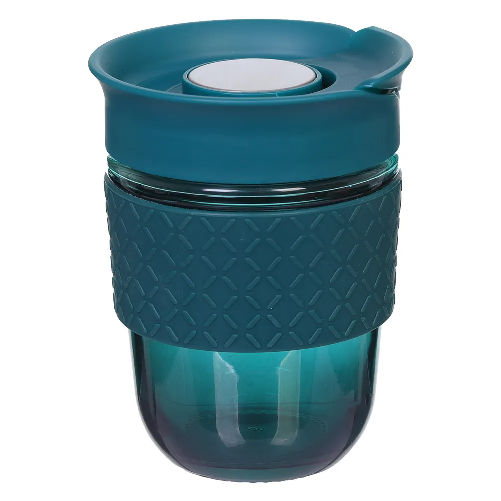 12oz 18oz reusable glass color changing cup with lids