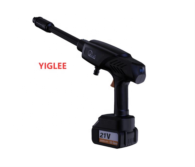 YIGLEE factory supply B-021 high-pressure portable wireless water gun 21V LED for washing car for garden
