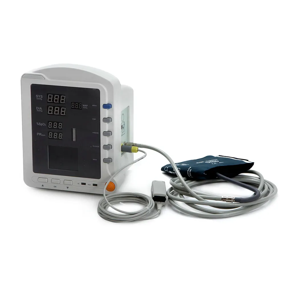 CMS5100 Portable Patient Monitor Vital Signs SPO2 NIBP Electric Manual Hospital Clinics Medical First Aid Kits NIBP SPO2 Vital