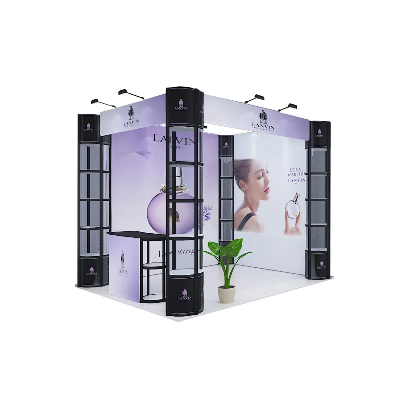 Portable exhibition display stand 6x6 tradeshow booth for sale
