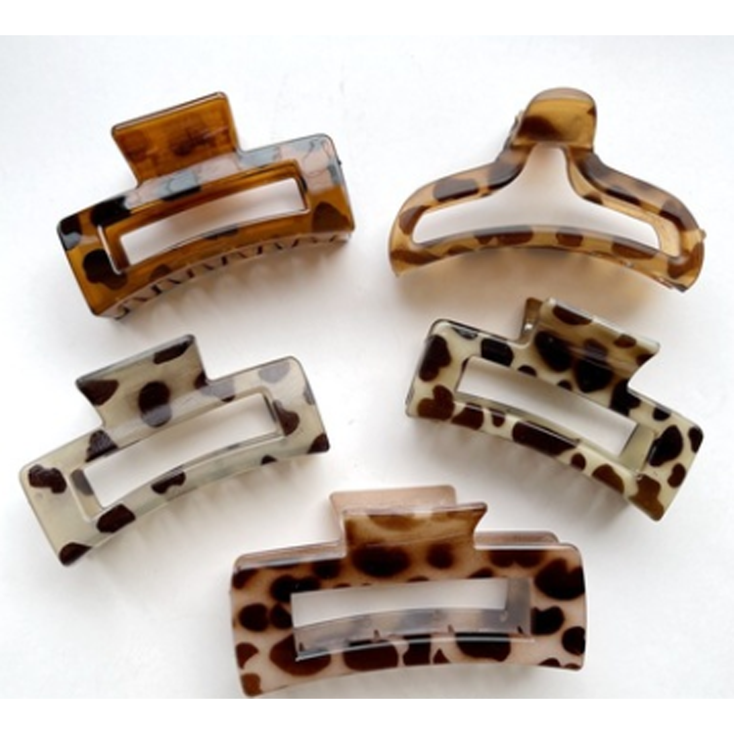JIRIS Korean Ins Style Customized Large Marble Resin Plastic Tortoiseshell Cellulose Acetate Big Hair Claw Clips For Women Girls