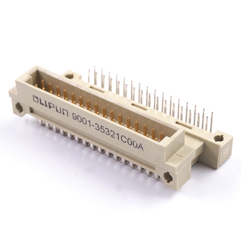 Штекерный разъем Backplane DIN 41612, двухрядный 32 контакта, Штекерный разъем 2x16 32 позиции, шаг 2,54 мм, прямоугольный Штекерный разъем PCB