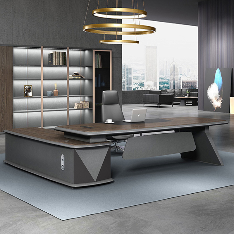 Manufacture Classic Office Furniture Desk Simple Studying Office Computer Table Workstation BOSS Office Work Desk