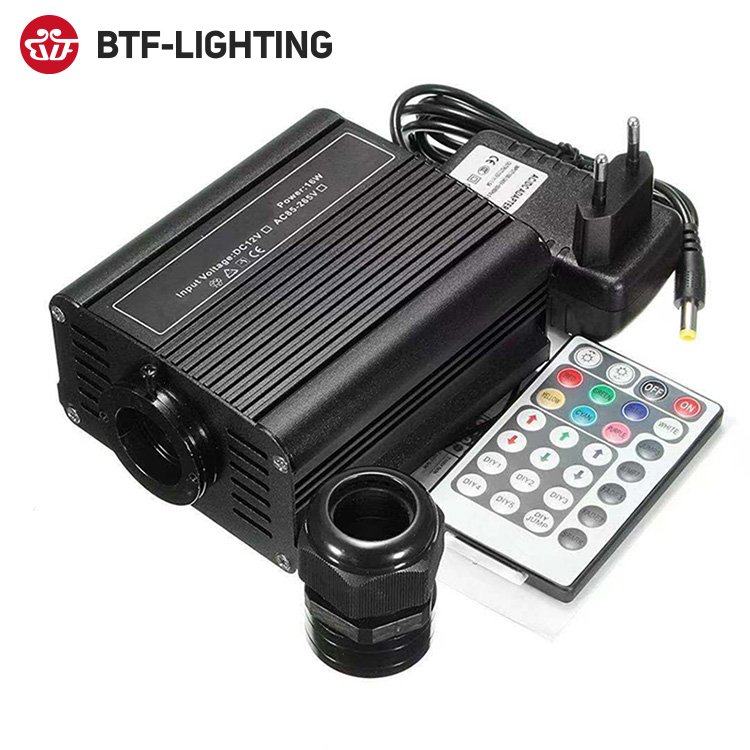 360 Ангел поворотный pixe мерцающий DC12V 18W 16w RGBW волоконно-оптический потолочный светильник Звездный комплект для автомобиля
