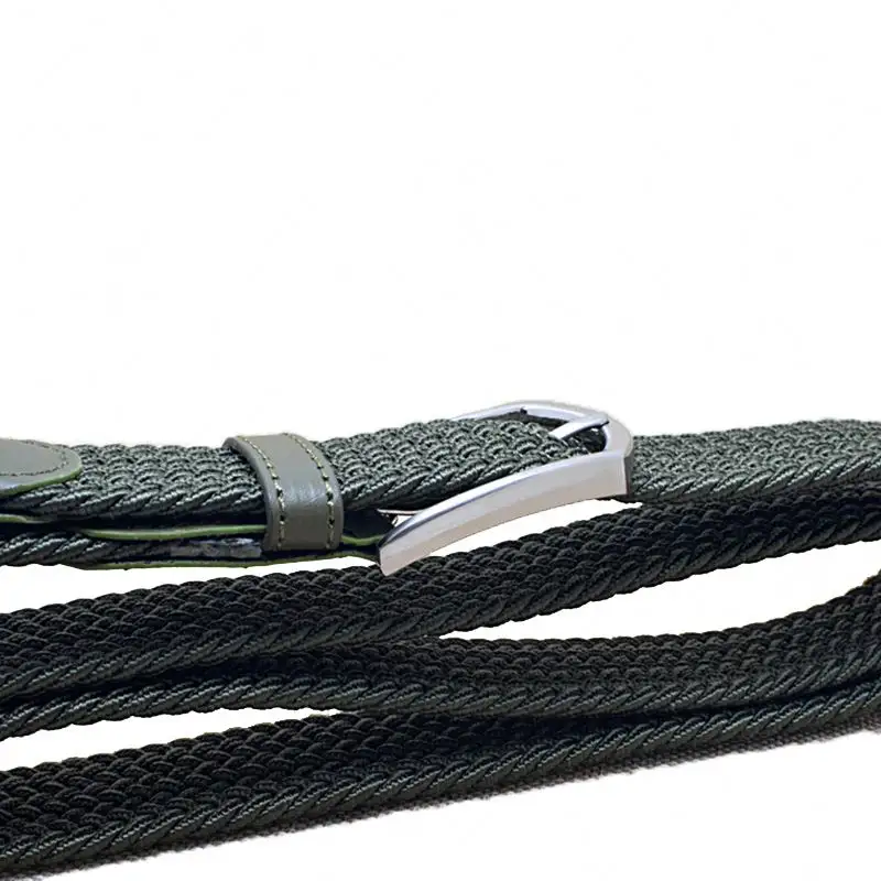 elastic stretch braid belt H0Qmt braided fabric belt for men