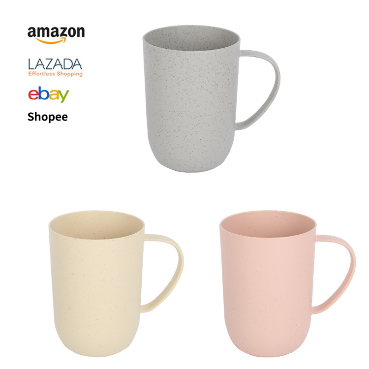 Wheat Straw Gargle Cups for Home Use Simple Brushing Creative Tooth Jars for Wash Bath & Toilet Supplies