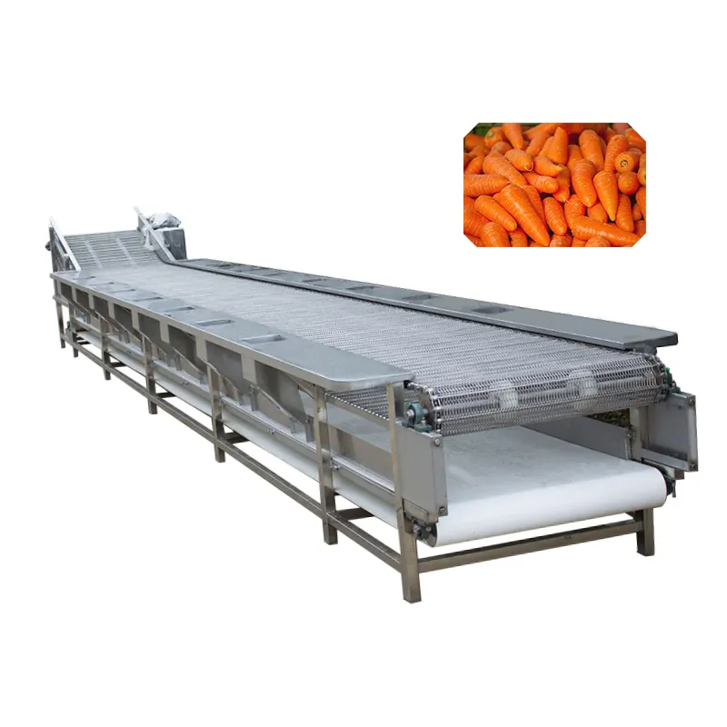 Industrial station vegetable selecting work table vegetable cutting table
