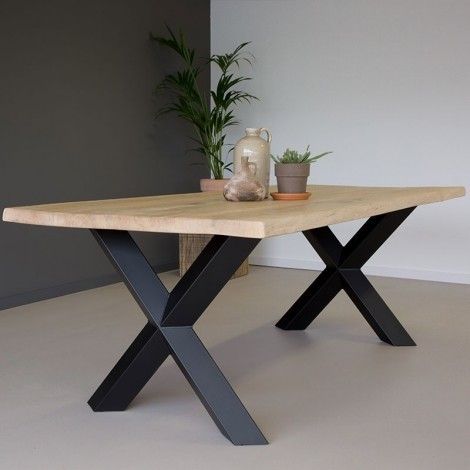 Wholesale Modern Dining Coffee Furniture Black X Shaped Metal Table Legs