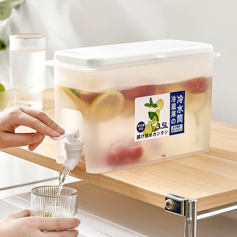 Dispensadores De Bebidas 3.5L Plastic Milk Juice Alcohol Beverage Dispenser Refrigerate Juicer Cold Drink Dispenser With Tap