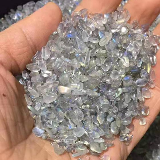 wholesale Natural rock blue moonstone gravel crystal tumbled stones