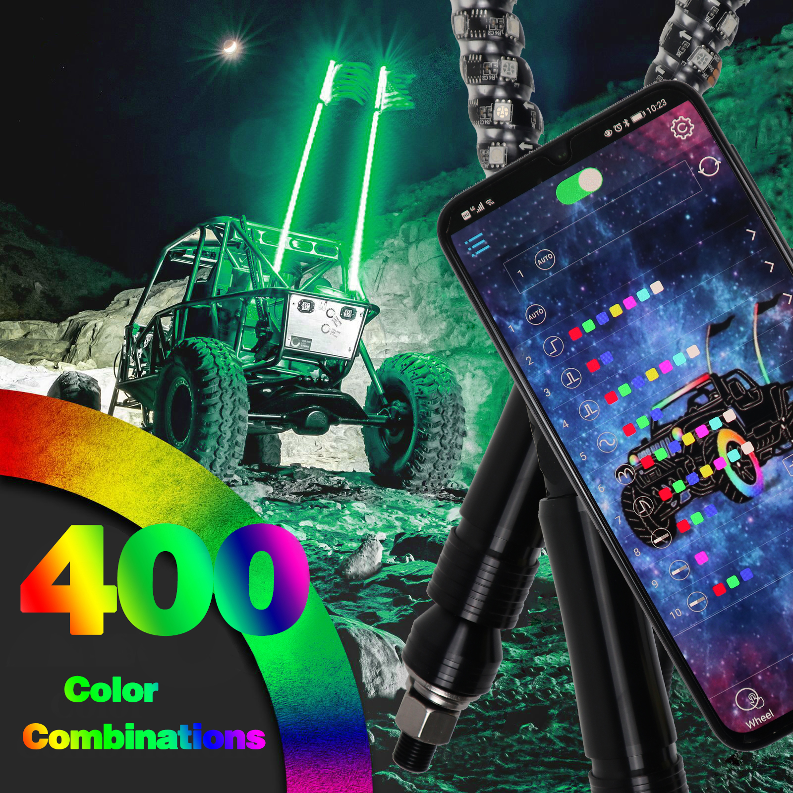 Супер яркий гибкий Bluetooth пульт управления для танцев с 360 обернутыми светодиодами, быстро отсоединяющимися светодиодами