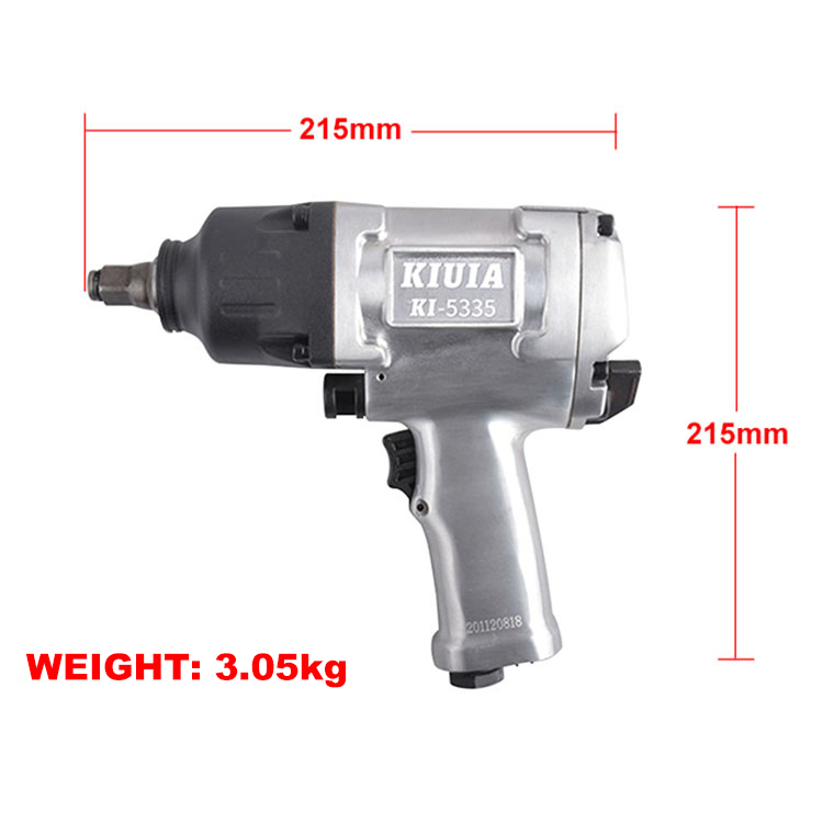 Hight Quality 8000Rpm Twin Hammer Air Tool Impact Wrench 1/2 Pneumatic