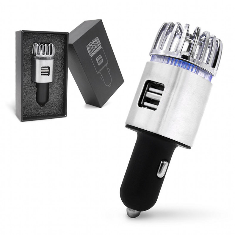Автомобильные аксессуары с USB-зарядным устройством для очистки воздуха (удаление дыма и чистого воздуха)