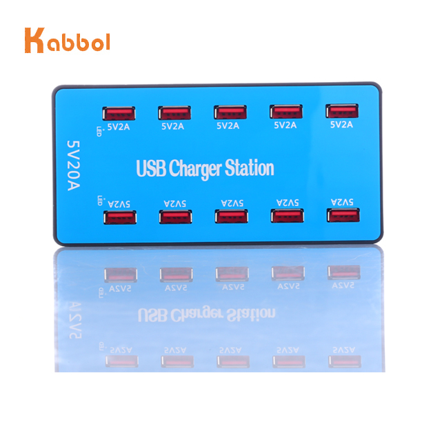 Бестселлер Amazon 2020, Настольная USB зарядная станция с 10 портами 100 Вт для планшетов и телефонов