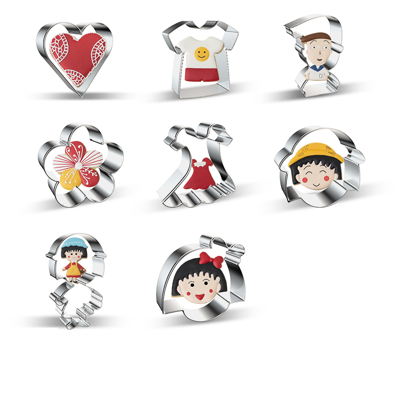 Hot Selling Cookie Cutter Stainless Steel Cookie Cutter Mold Cartoon Bakeware Cookie Stamp Tools