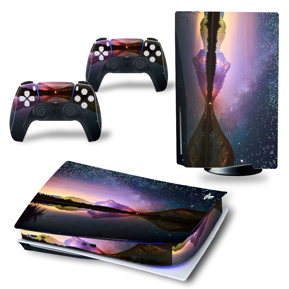 Виниловый чехол-наклейка для консоли с 2 геймпадами для Sony Playstation 5 Playstation