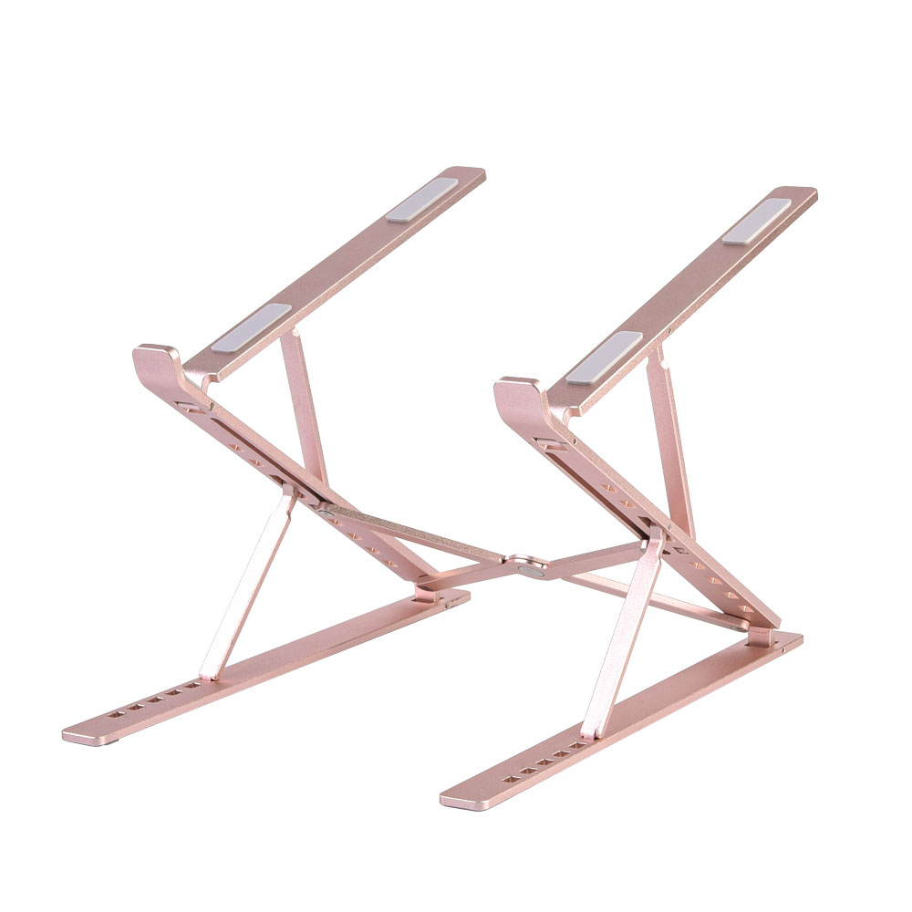Two layer cooling notebook aluminium foldable removable stand holder for laptop