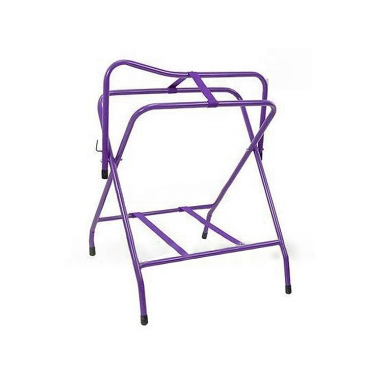 Hot Sale Horse Farm Safety Durable Horse Racing Seat Riding Display Stand Rack Metal Horse Saddle Rack