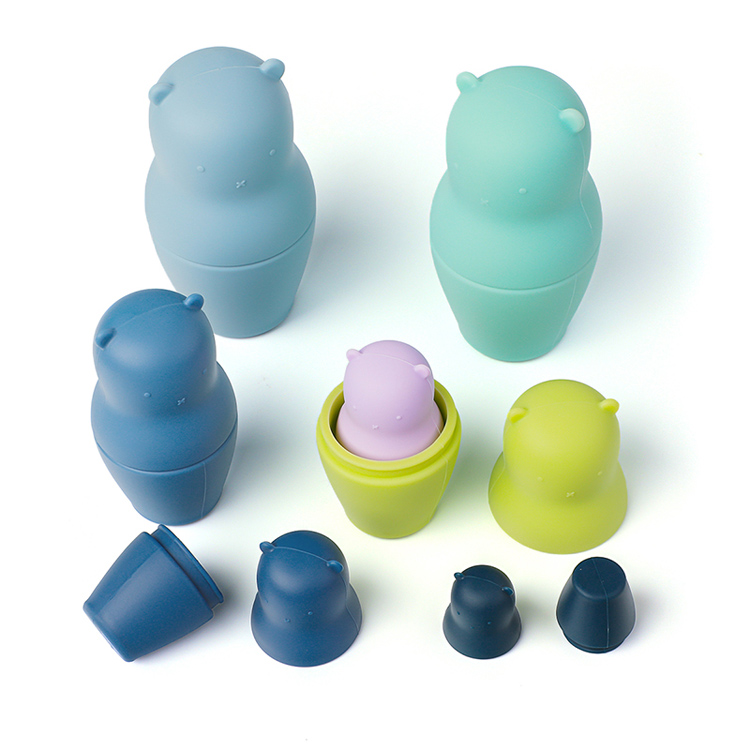 Customized baby nesting dolls silicone doll stacking toys early kid educational toys baby toy