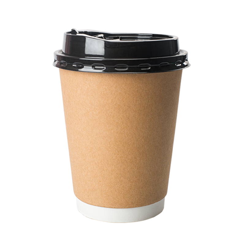 Ywbeyond 8oz 12oz 16oz Disposable Takeaway Paper Cup Customized Double Layer Insulation Milk Tea Coffee Kraft Paper Coffee Mug