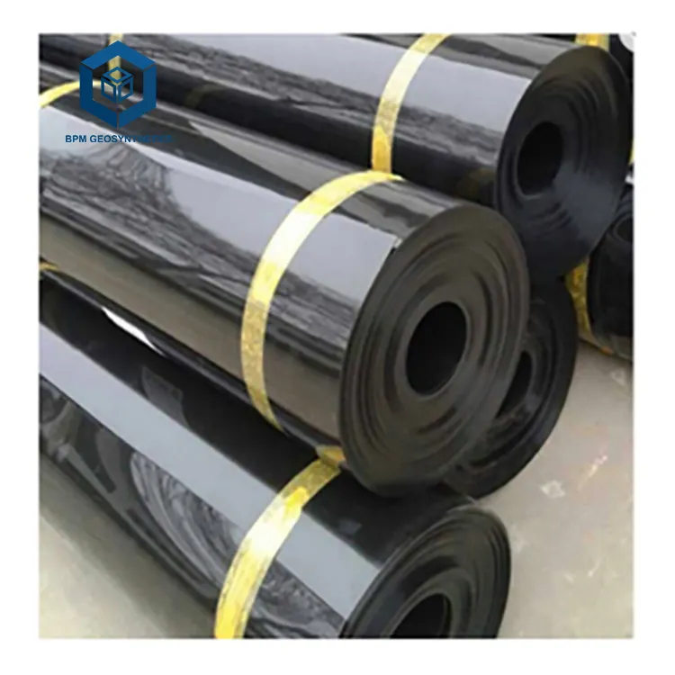 Impermeable Geomembrane HDPE Smooth Geomembrane Waterproofing Pe Pool Membrane HDPE Fish Pond Liner Manufacturer