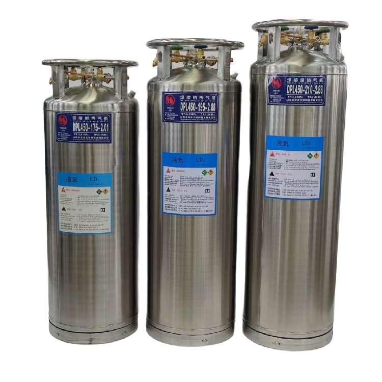 Высокобезопасный вакуумный криогенный фляжный кувшин для LN2 LO2 LAR LCO2