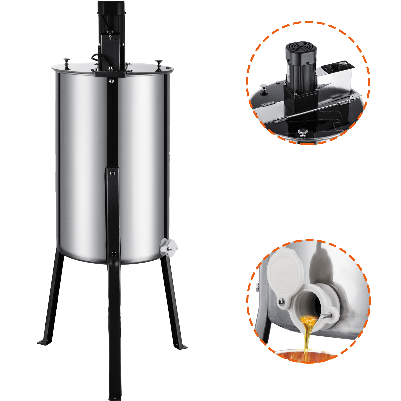 3 Frame Stainless Steel Electric Honey Extractor Automatic Beekeeping Equipment