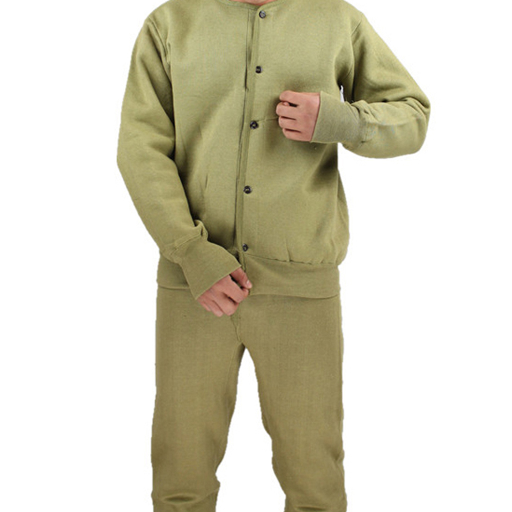 OEM/ODM Durable Style Men Long Sleeve Underwear 100% Cotton Fleece
